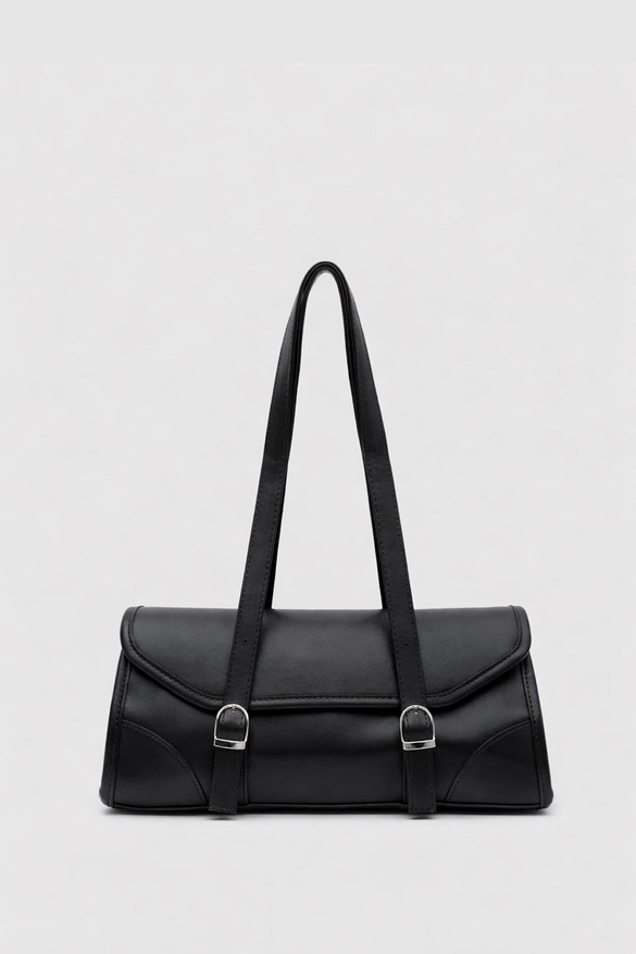 Lue Vintage Baget Çanta Siyah