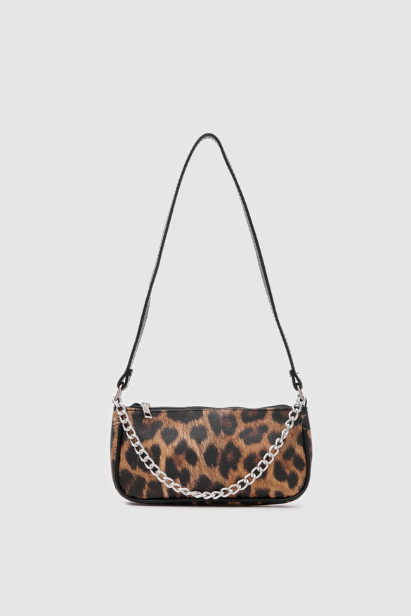 Bolide Zincirli Baget Çanta Leopar Desen