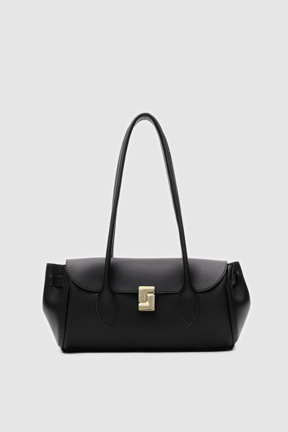 Lia Vintage Baget Çanta Siyah