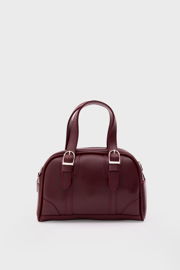 Peggy Oval Çapraz Çanta Bordo