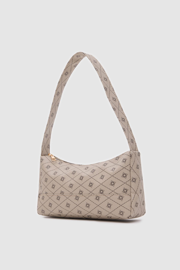 Basic Baget Çanta Casper Monogram Bej