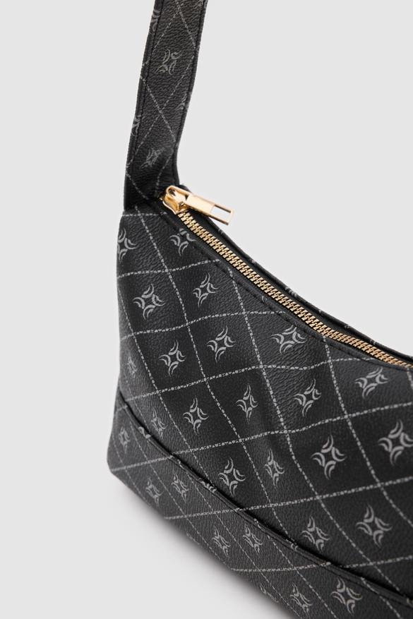 Basic Baget Çanta Casper Monogram Siyah