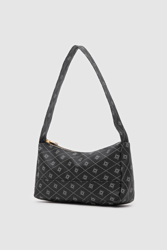 Basic Baget Çanta Casper Monogram Siyah