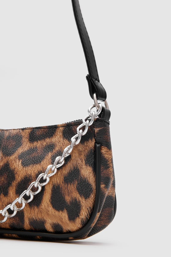 Bolide Zincirli Baget Çanta Leopar Desen