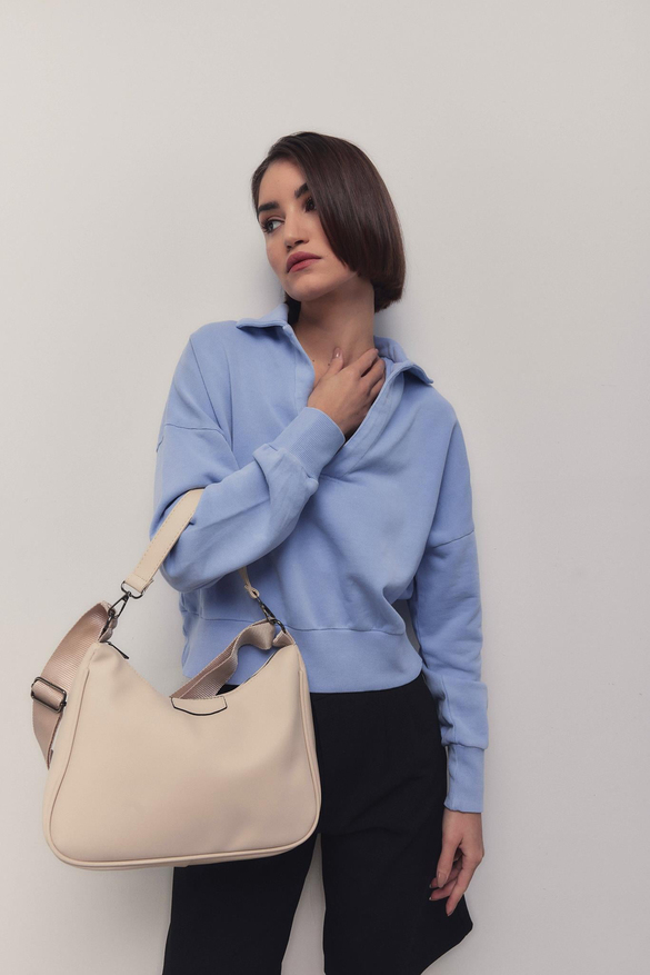 Çift Askılı Omuz Çantası Katrine Krem