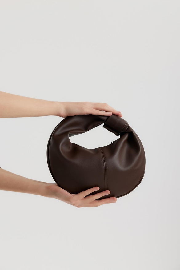 Düğümlü Kadın Baget Çanta Capsule Acı Kahve