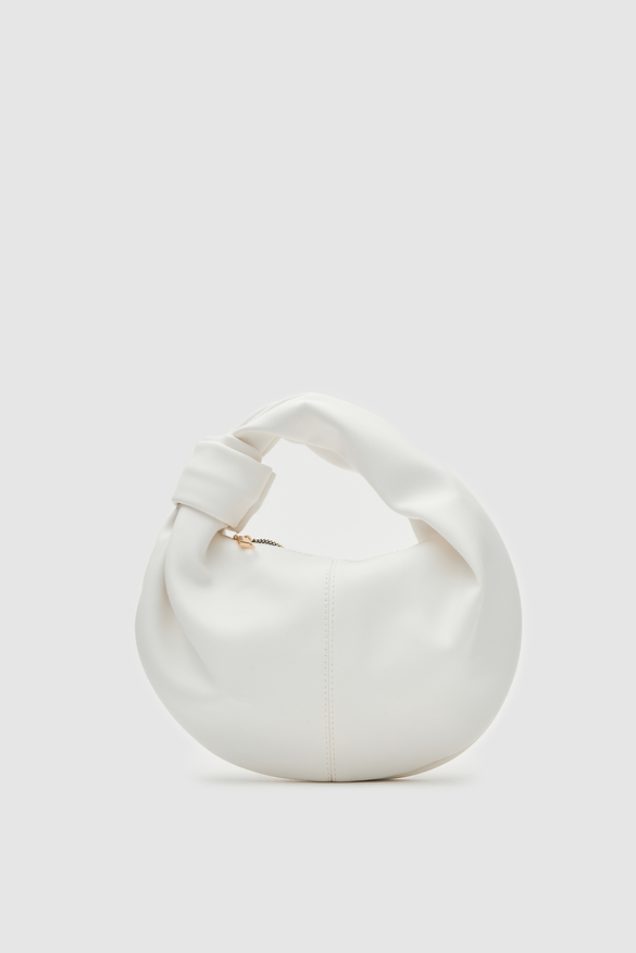 Düğümlü Kadın Baget Çanta Capsule Beyaz