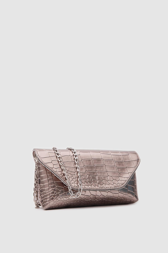 Gigi Clutch ve Çapraz Çanta Platin