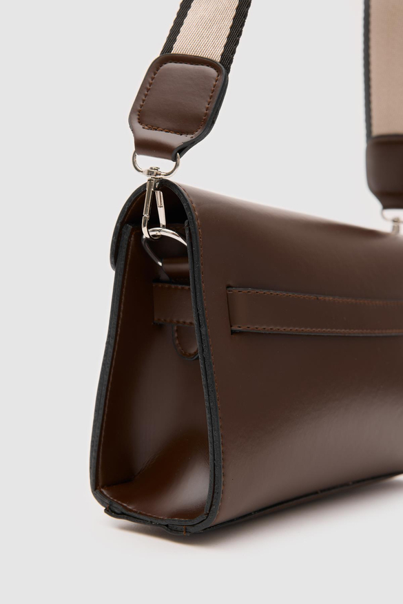 Kelly Kilitli Clutch Bag Kahve