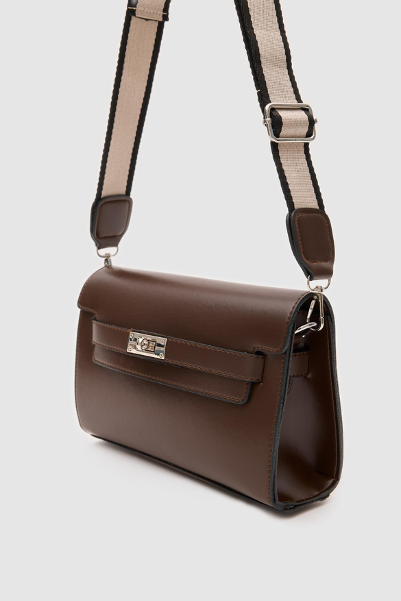 Kelly Kilitli Clutch Bag Kahve