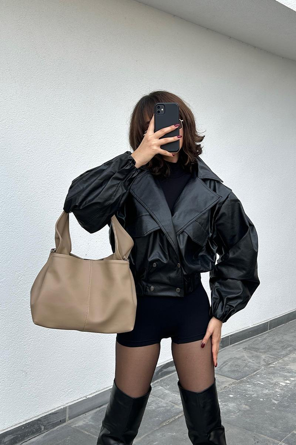 Mandy Basic Bej Omuz Çantası