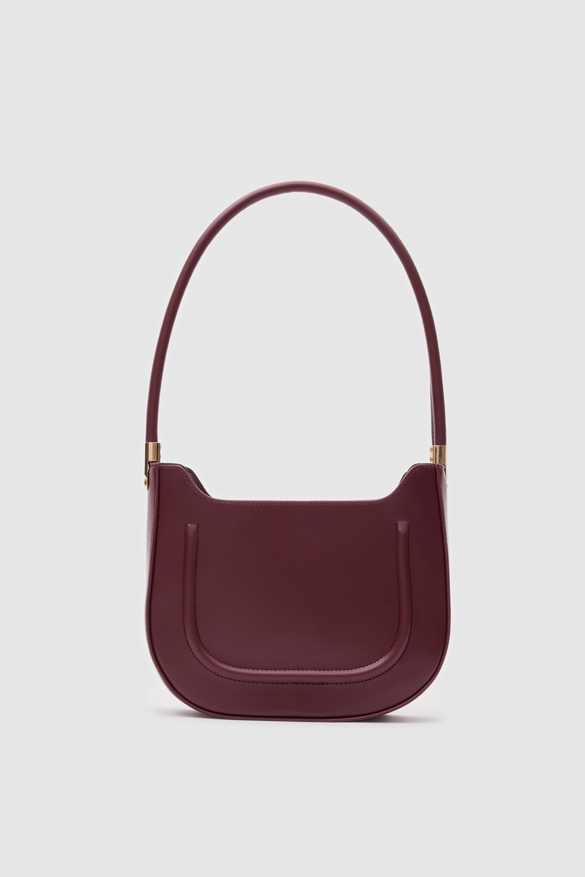 Oval  Baget Çanta Miku Bordo