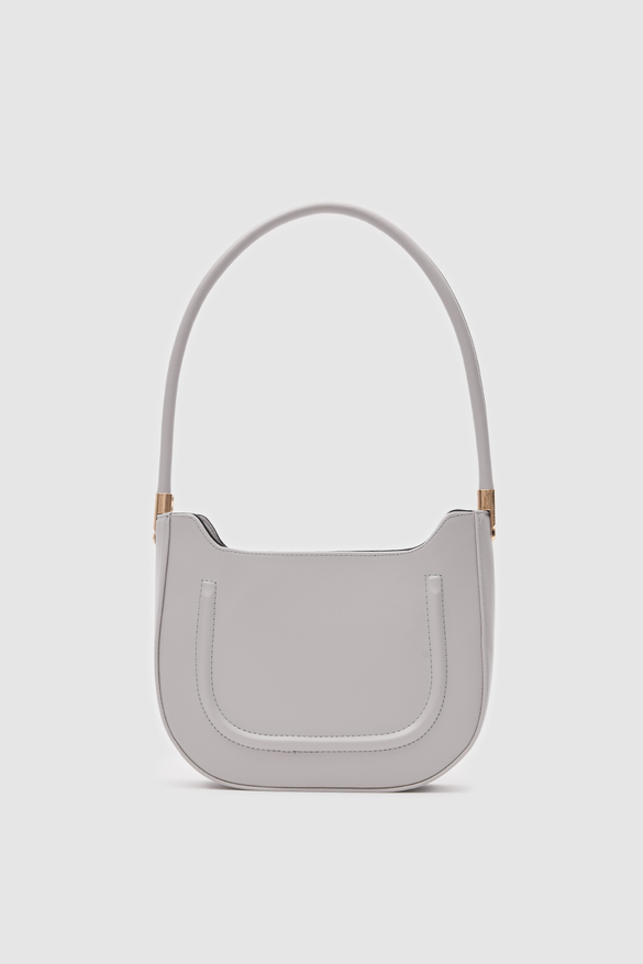 Oval  Baget Çanta Miku Gri