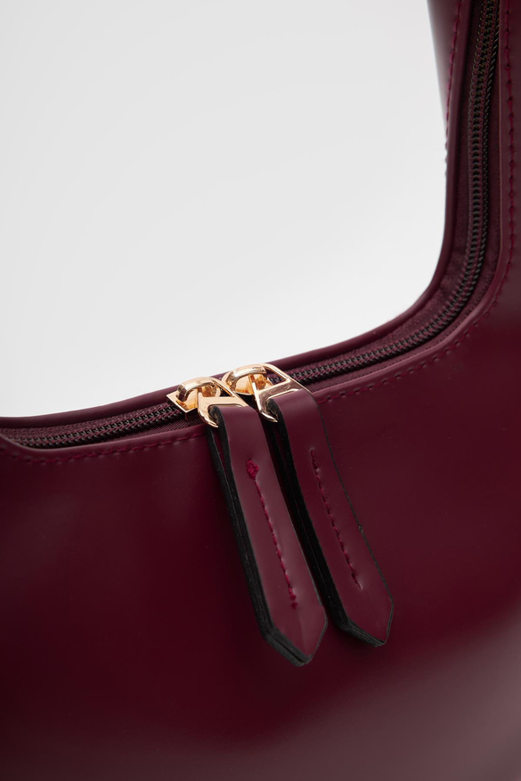 Oval Omuz Çantası Snow Bordo