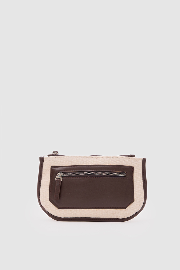 Papi Kanvas Clutch Cüzdan Kahve