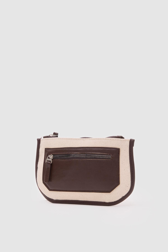 Papi Kanvas Clutch Cüzdan Kahve