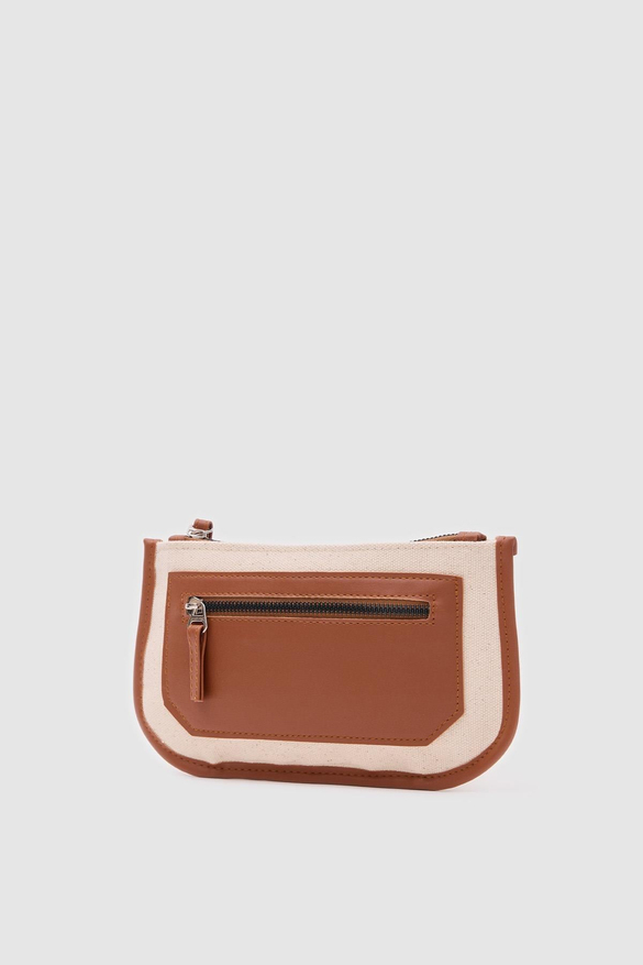 Papi Kanvas Clutch Cüzdan Taba