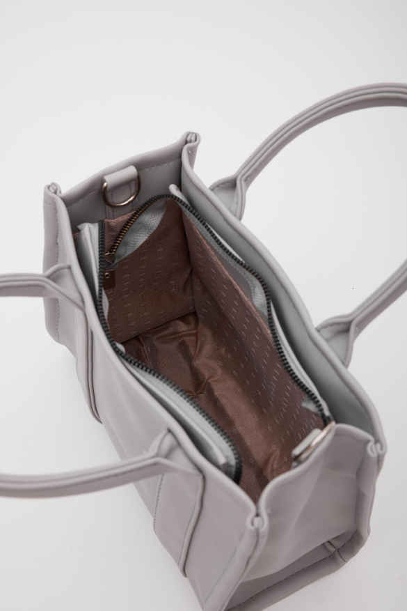 Suni Deri Kadın Tote Bag Miles Gri