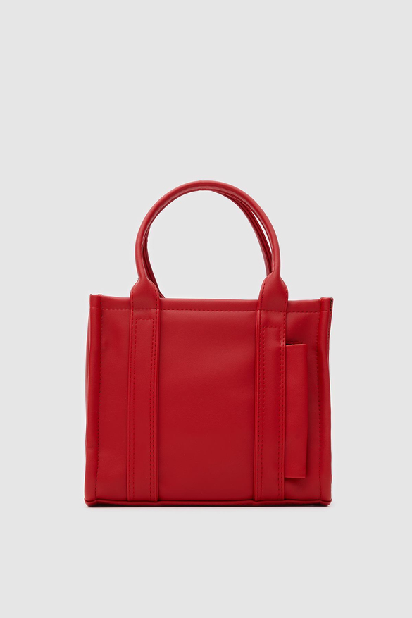 Suni Deri Kadın Tote Bag Miles Kırmızı