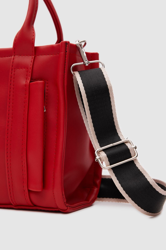 Suni Deri Kadın Tote Bag Miles Kırmızı