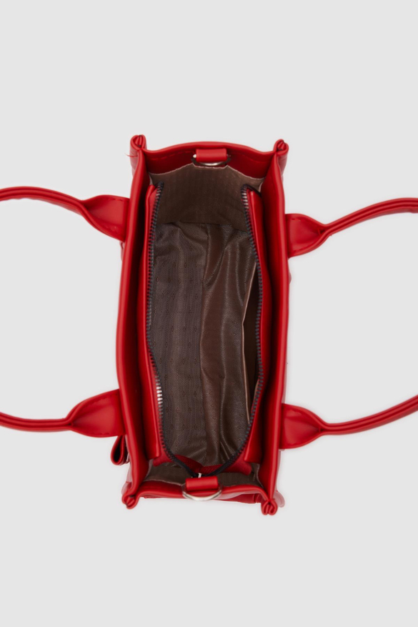 Suni Deri Kadın Tote Bag Miles Kırmızı