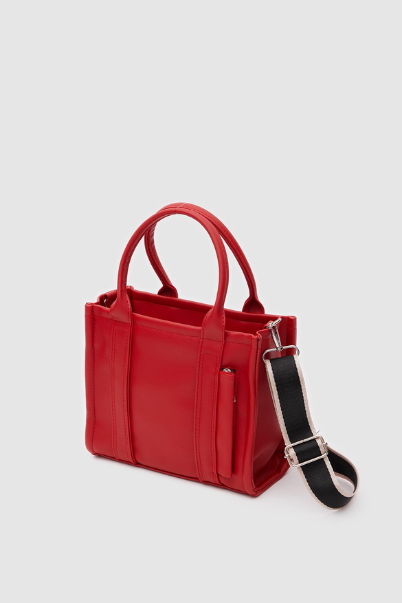 Suni Deri Kadın Tote Bag Miles Kırmızı
