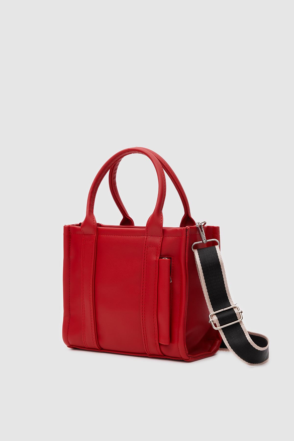 Suni Deri Kadın Tote Bag Miles Kırmızı