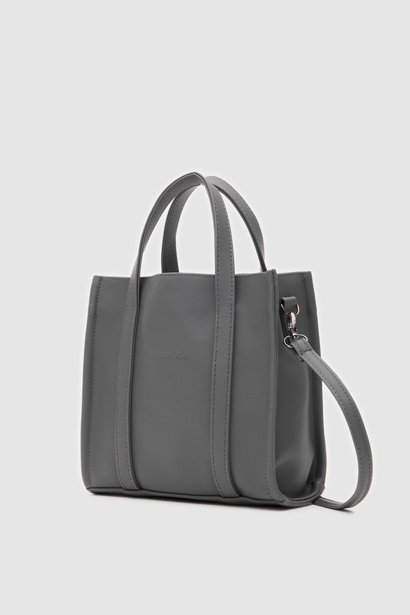 Suni Deri Medium Tote Bag Glenn Antrasit