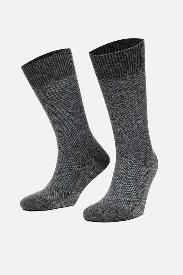 Mısırlı Erkek Kuzu Yünü (Lambswool) Tekli Füme Soket Çorap M 65002 F
