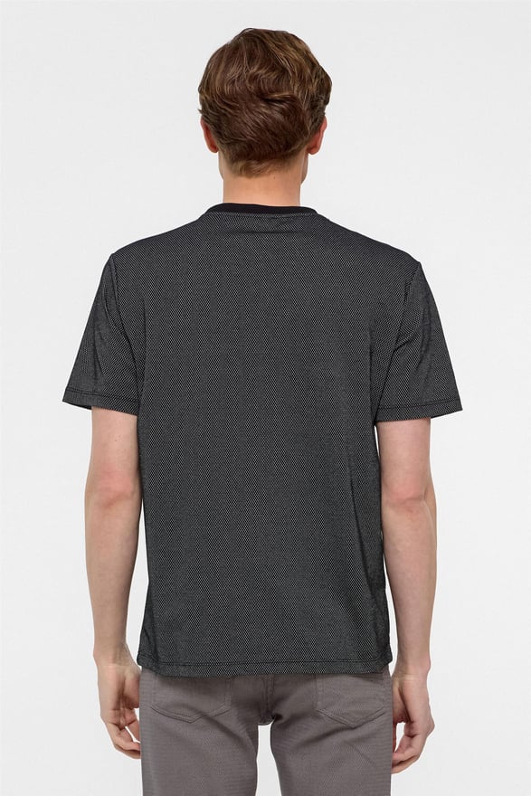 Antrasit Regular Armürlü Bisiklet Yaka Tişört