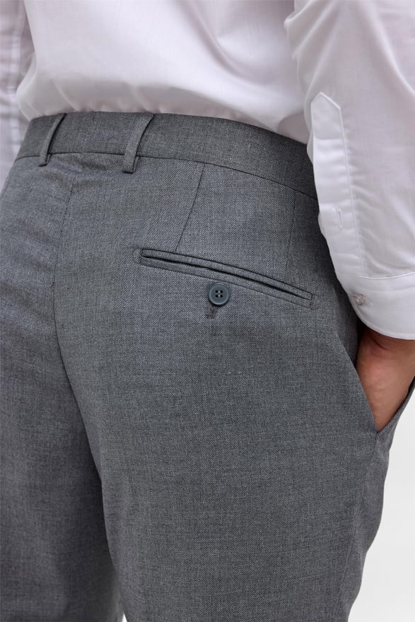 Antrasit Regular Armürlü Kumaş Pantolon