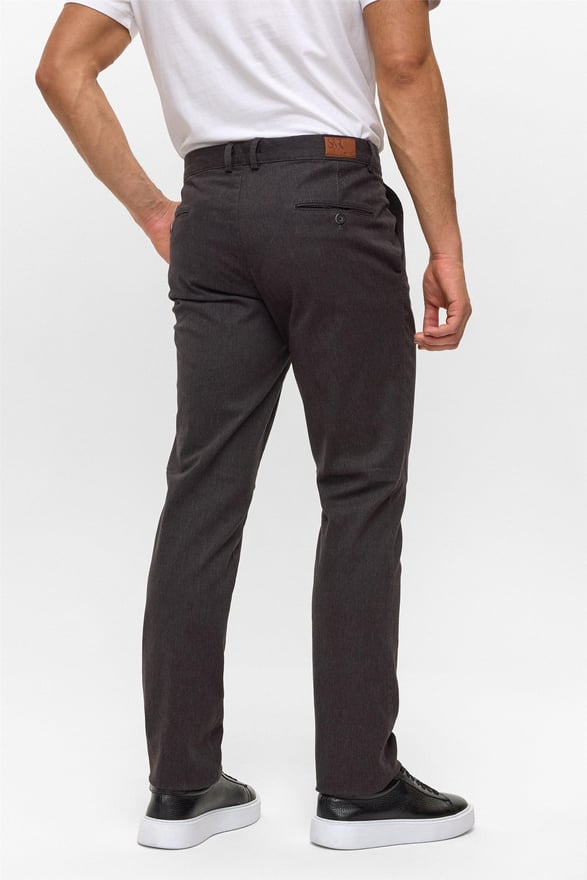 Antrasit Regular Armürlü Pantolon