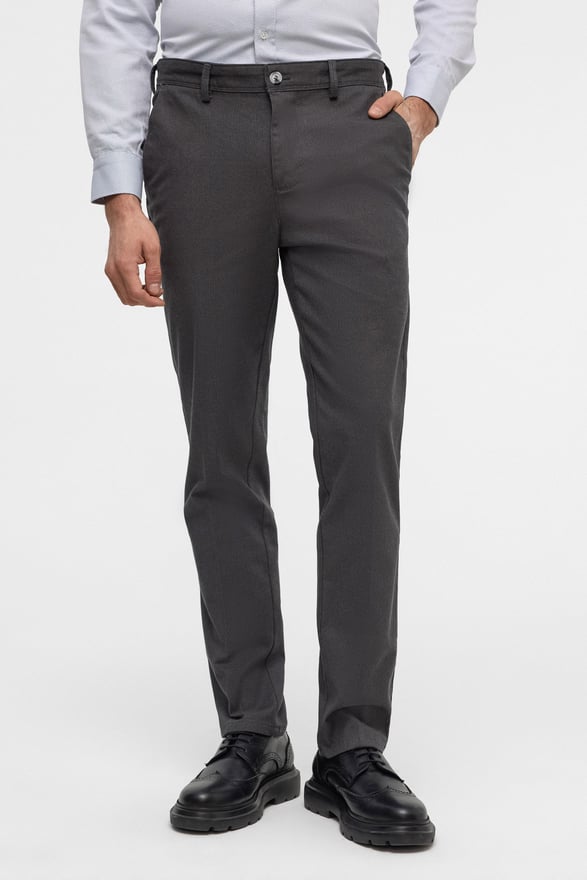 Antrasit Regular Armürlü Pantolon