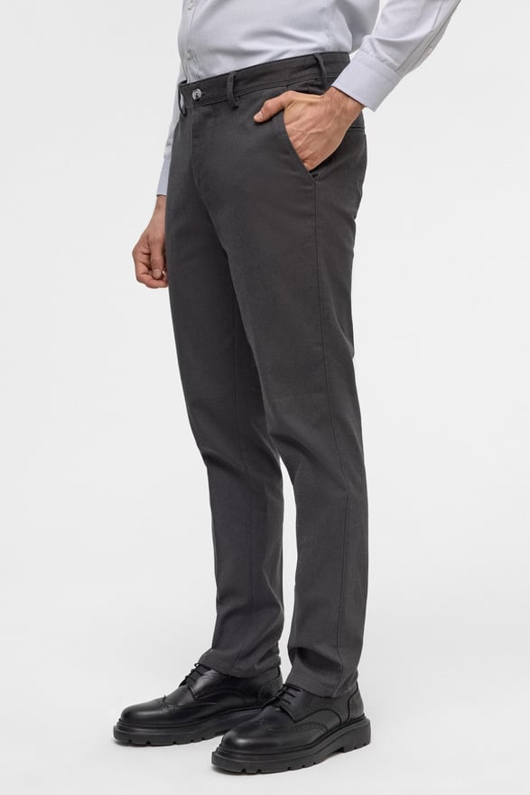Antrasit Regular Armürlü Pantolon