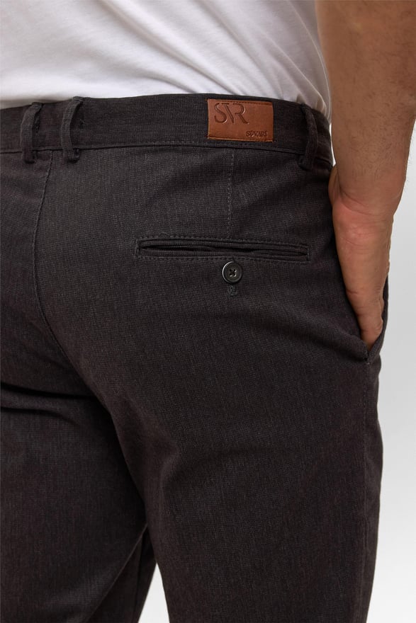 Antrasit Regular Armürlü Pantolon