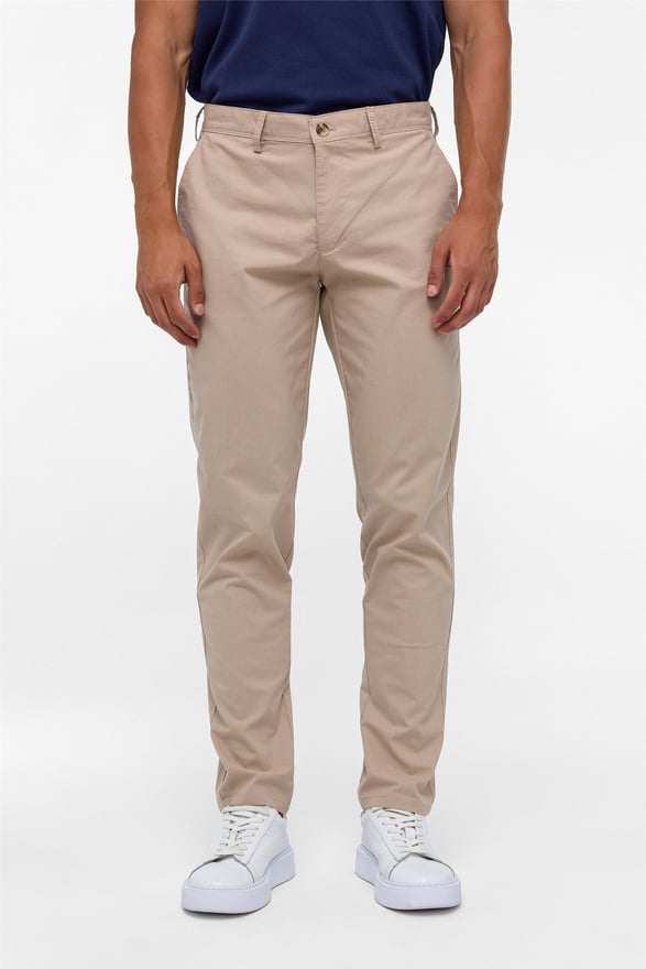 Bej Regular Armürlü Pantolon