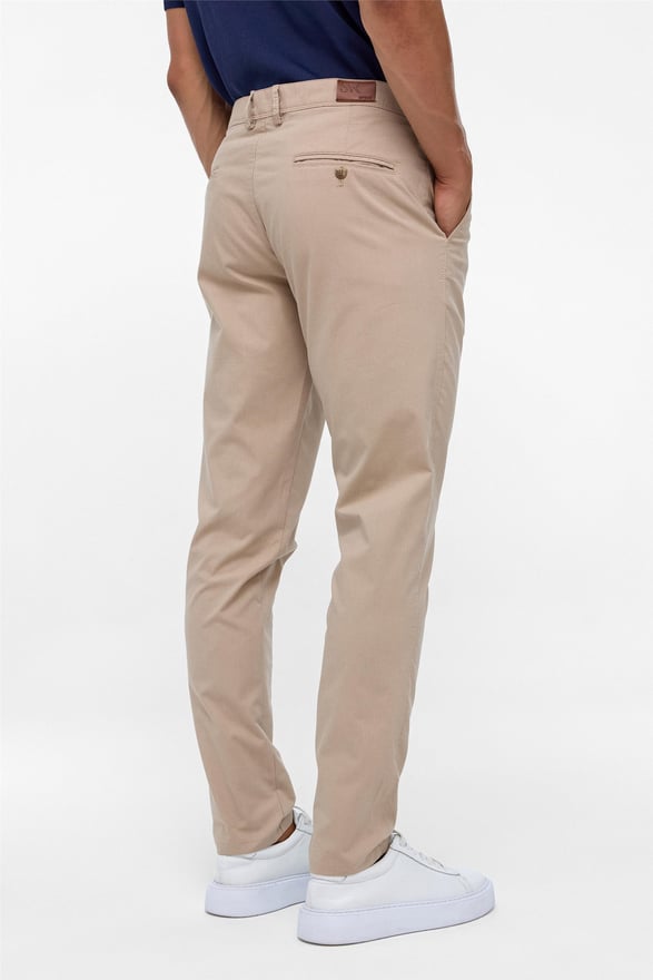 Bej Regular Armürlü Pantolon