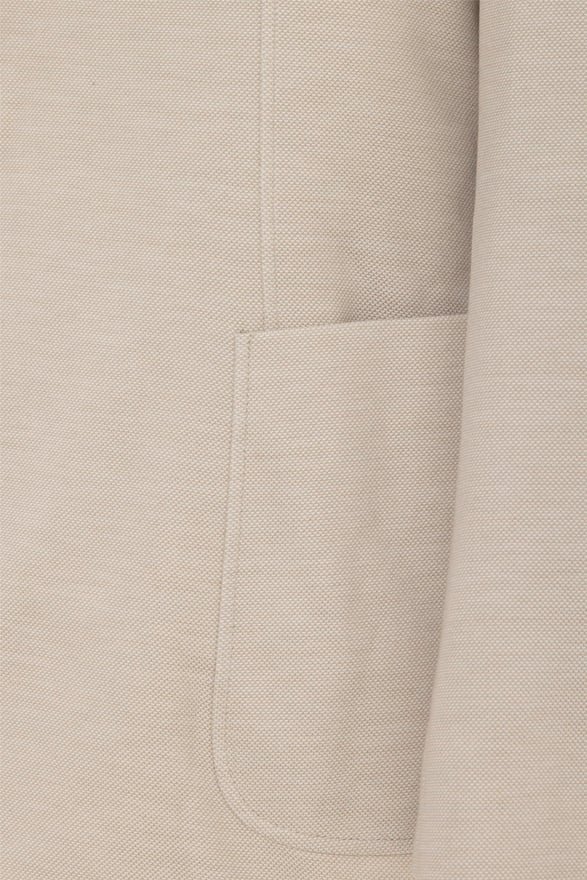 Bej Regular Desenli Mono Yaka 6 Drop Ceket