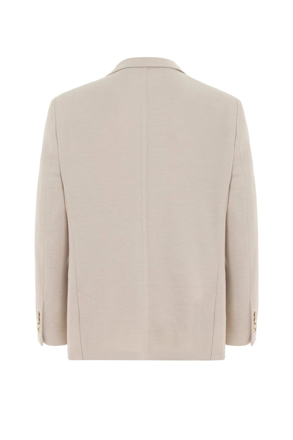 Bej Regular Desenli Mono Yaka 6 Drop Ceket