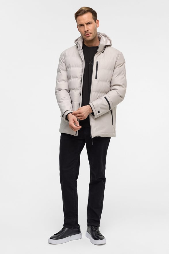 Bej Slim Kapitone Mont