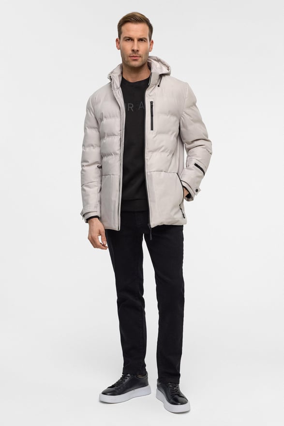 Bej Slim Kapitone Mont