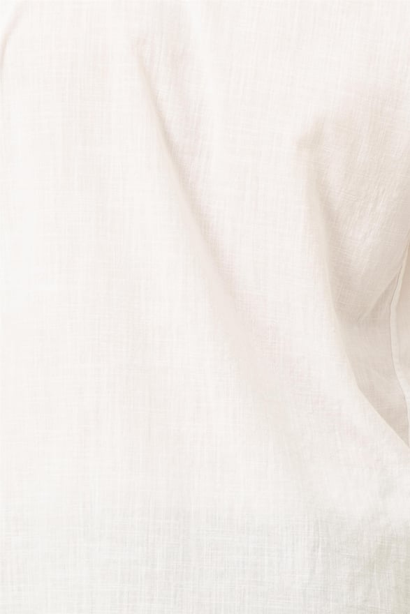 Beyaz Slim Düz Düğmeli Yaka  Gömlek