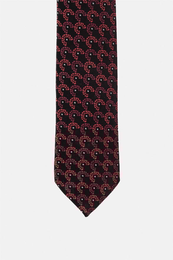 Bordo Baskılı Kravat