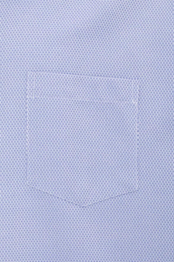 Buz Mavi Regular Armürlü Klasik Yaka Gömlek