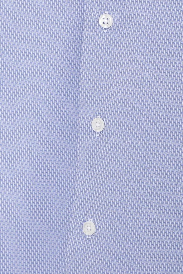 Buz Mavi Regular Armürlü Klasik Yaka Gömlek