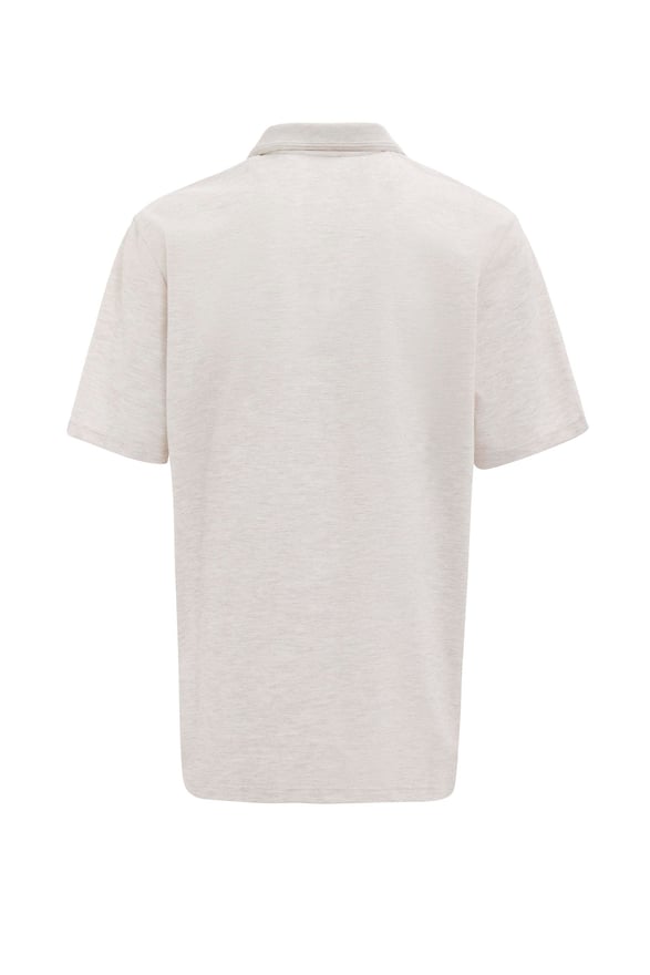 Ekru Regular Armürlü Polo Yaka Tişört