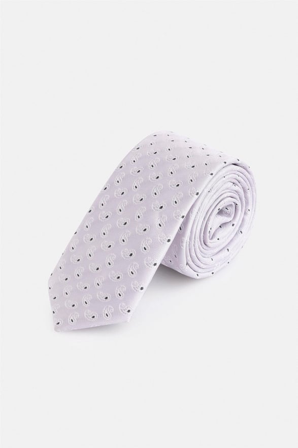 Gri Baskılı Kravat