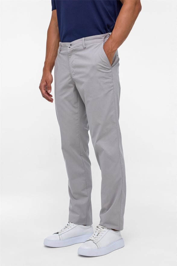 Gri Regular Armürlü Pantolon