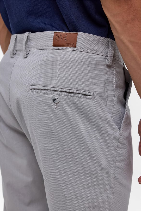 Gri Regular Armürlü Pantolon