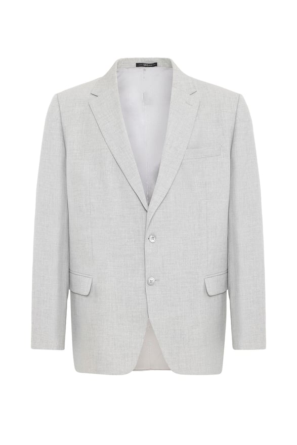 Gri Regular Desenli Mono Yaka 6 Drop Takım Elbise